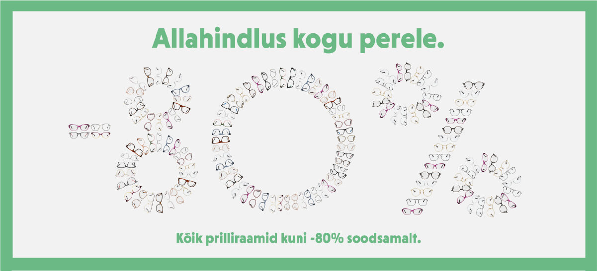 Allahindlus prillirraamidele kuni 80%